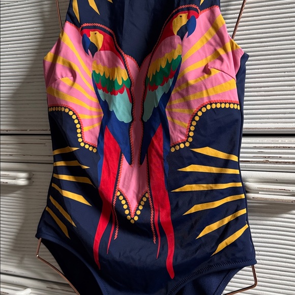 Boden Colorful Parrot Print Swimsuit - Picture 3 of 6